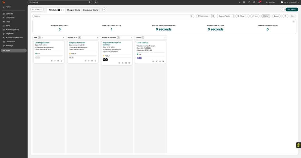Ticket pipeline overview